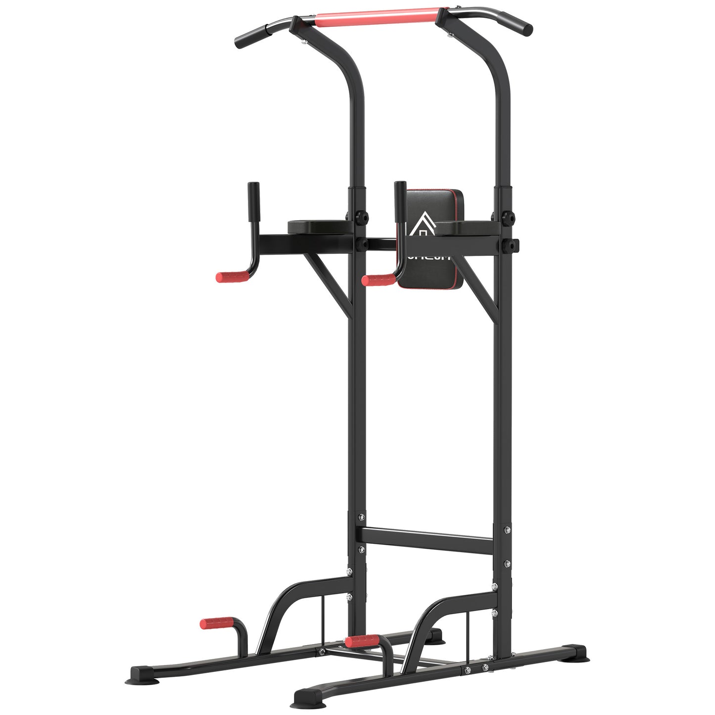 HOMCOM Power Tower Station with Dip Stand, Pull Up Bar Home Office Gym Training Workout Equipment