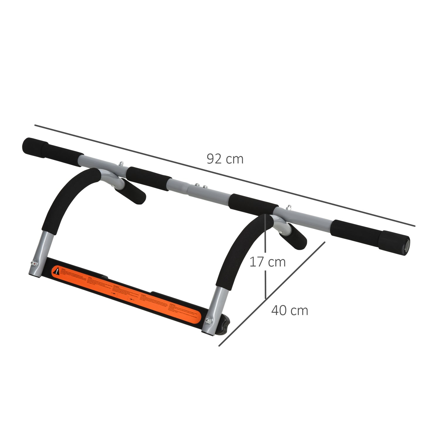 HOMCOM Pull-Up Bar for Doorway, Home Fitness Door Horizontal Push up Bar for Indoor Gym Upper Body Workout