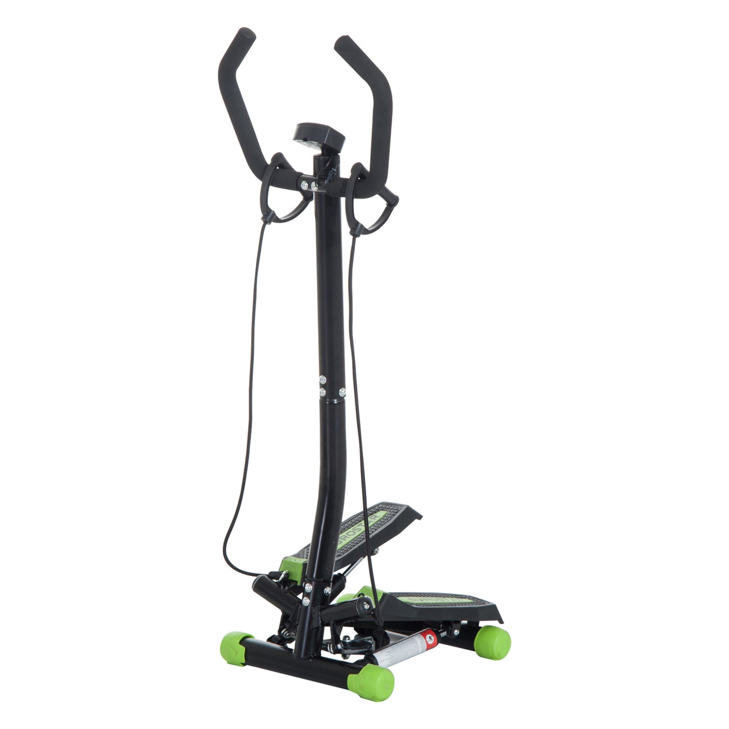 HOMCOM Twister Stepper, Step Machine w/ Resistance Bands, LCD Display and Handlebar, Steppers for Exercise Workout Home Gym Office