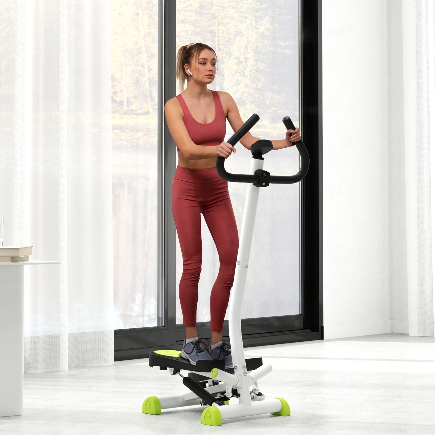 HOMCOM Twister Stepper, Step Machine with Adjustable Resistance, LCD Screen