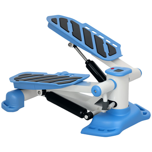 HOMCOM Portable Mini Stepper, Steppers for Exercise Workout with LCD Display Monitor, Anti-skid Foot Pedals for Home Gym Office