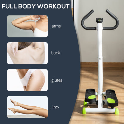 HOMCOM Twister Stepper, Step Machine with Adjustable Resistance, LCD Screen