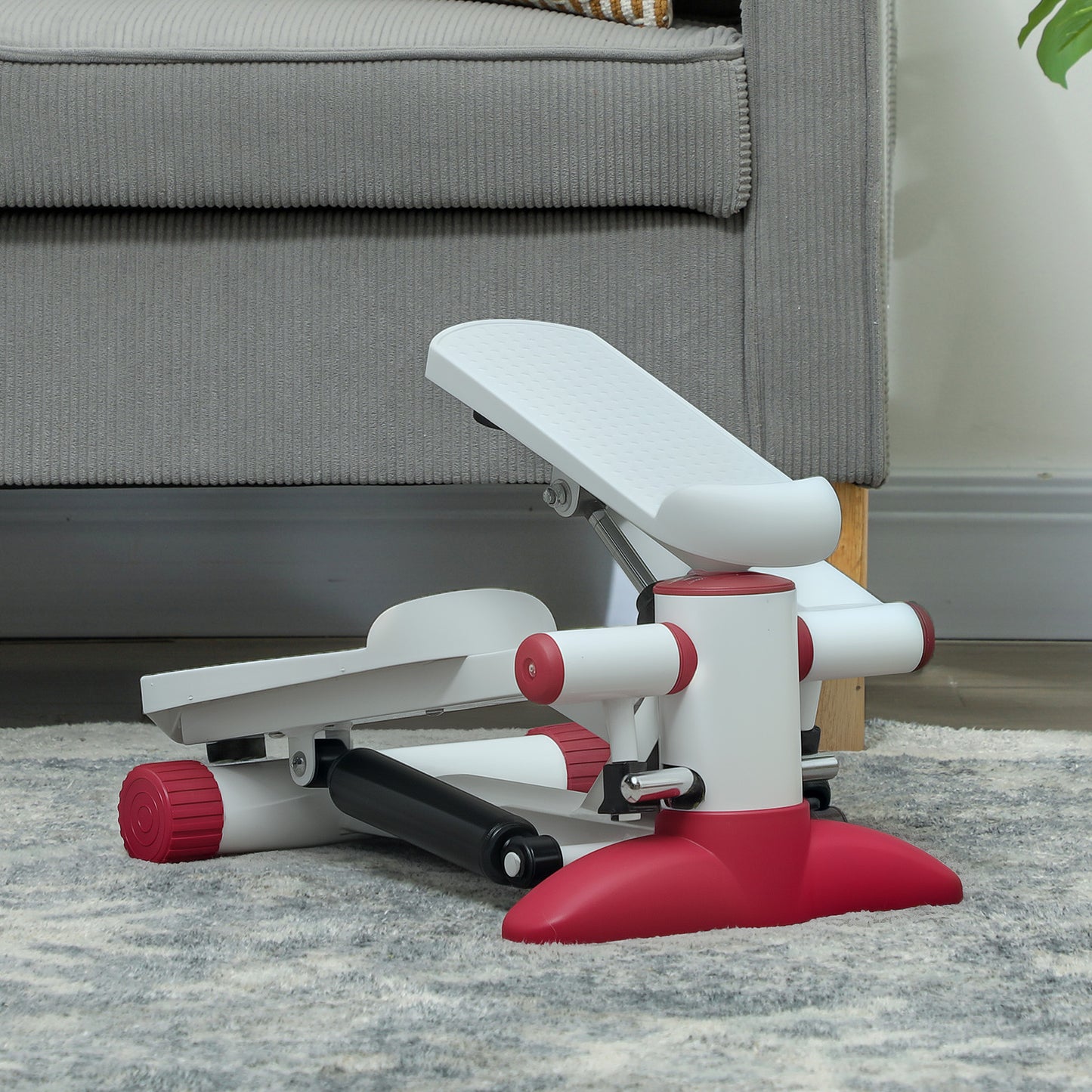 SPORTNOW Mini Stepper, Compact Step Machine Exerciser for Home Workout with LCD Monitor and Non-Slip Pedals