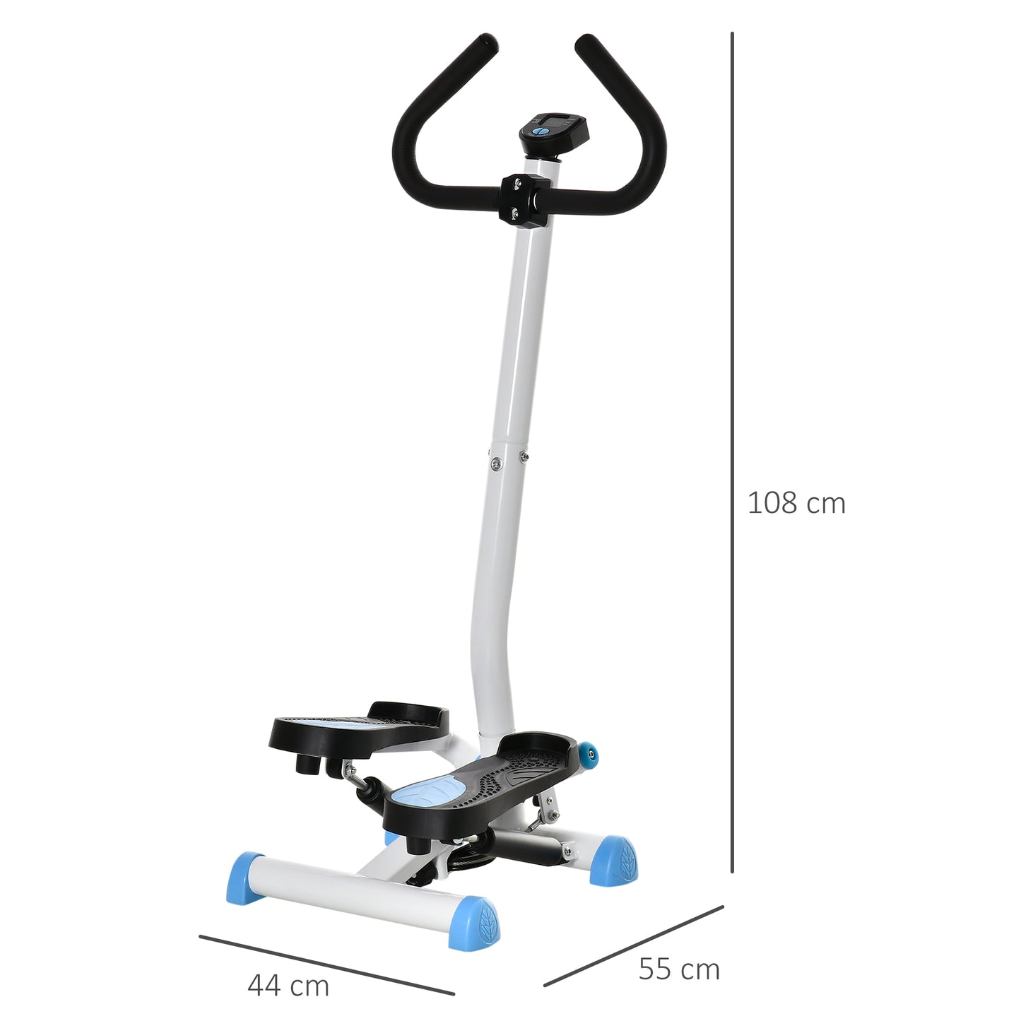 HOMCOM Twister Stepper, Step Machine with Adjustable Resistance, LCD Screen