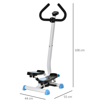 HOMCOM Twister Stepper, Step Machine with Adjustable Resistance, LCD Screen