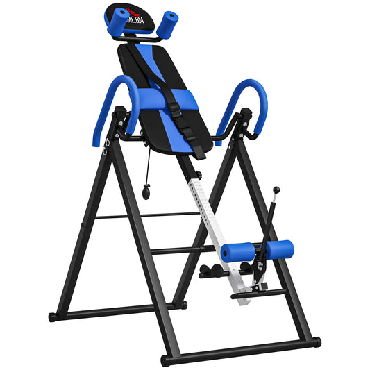 HOMCOM Gravity Inversion Table with Safety Belt Adjustable Hand Stand for Muscle Pain Relief