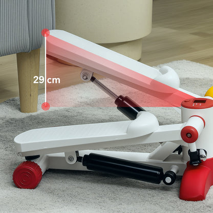 SPORTNOW Mini Stepper, Compact Step Machine Exerciser for Home Workout with LCD Monitor and Non-Slip Pedals