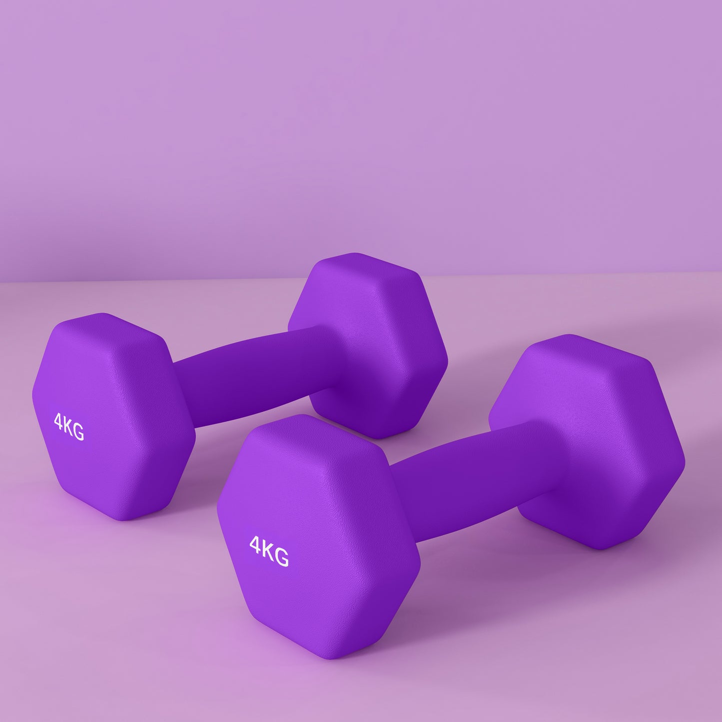 SPORTNOW 2 x 4kg Hexagonal Dumbbells Weights Set with Non-Slip Grip for Home Gym Workout